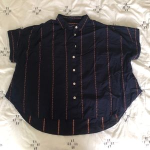 Madewell Striped Collared Shirt, size small